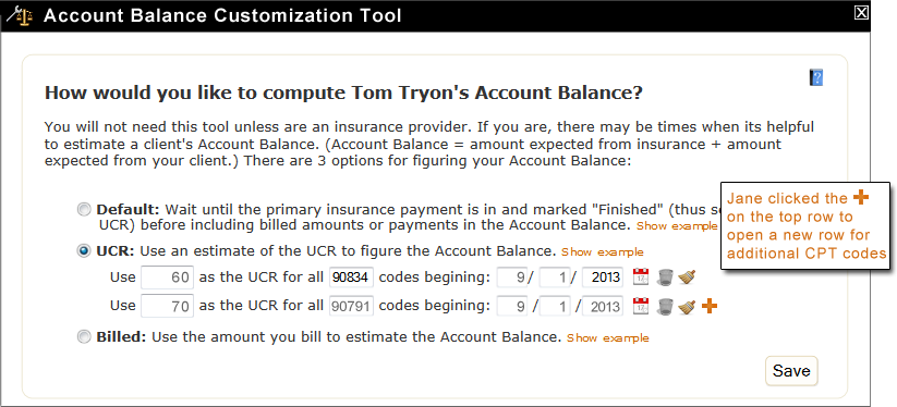 Account Balance Customization Tool