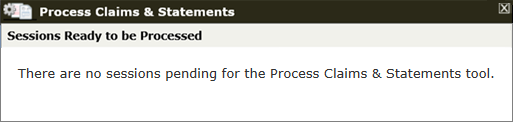 Process Claims & Statements empty