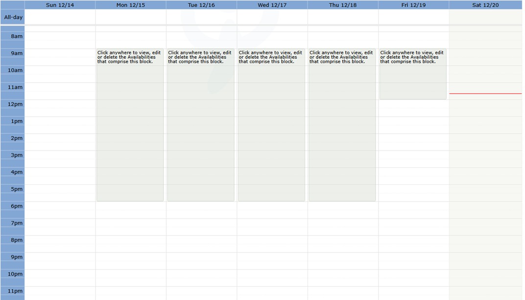 Availability Calendar