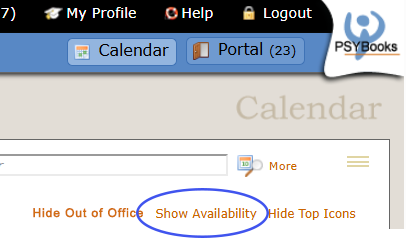 Show Availability link