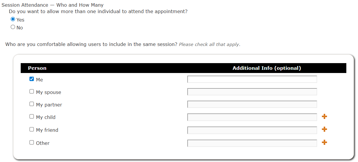 Chose who can attend