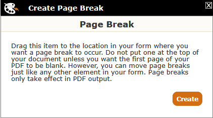 Create Page Break