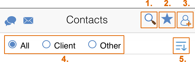 Contacts Global Nav