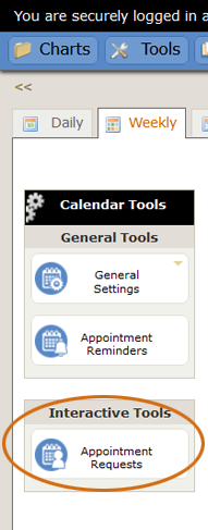 Appointment Requests tool