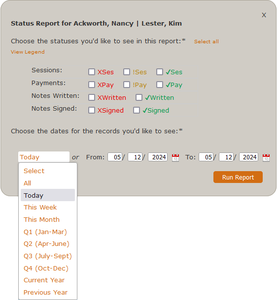 Status Report Form